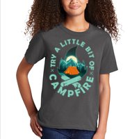 Try A Little Bit Of Campfire Camping Lover Kids T-Shirt