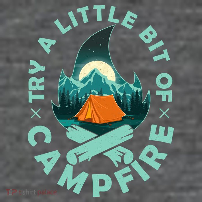 Try A Little Bit Of Campfire Camping Lover Zip Tote Bag