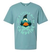 Try A Little Bit Of Campfire Camping Lover Sueded Cloud Jersey T-Shirt
