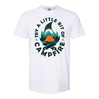 Try A Little Bit Of Campfire Camping Lover Softstyle® CVC T-Shirt