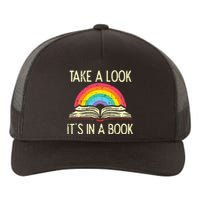 Take A Look Its In A Book Vintage Reading Bookworm Librarian Yupoong Adult 5-Panel Trucker Hat