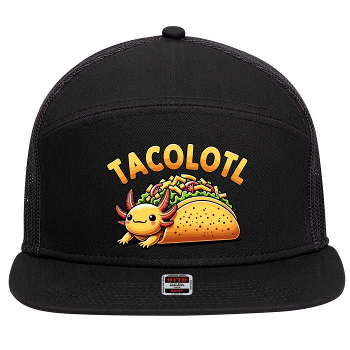 Taco Axolotl Lover Tacolotl Cute Mexican Axolotl 7 Panel Mesh Trucker Snapback Hat