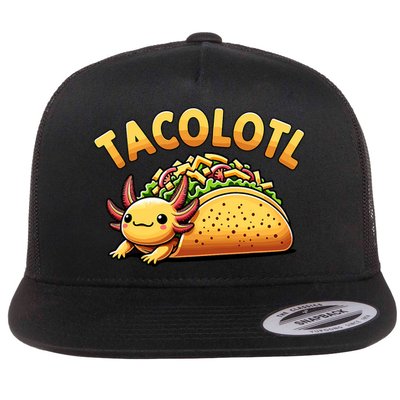 Taco Axolotl Lover Tacolotl Cute Mexican Axolotl Flat Bill Trucker Hat
