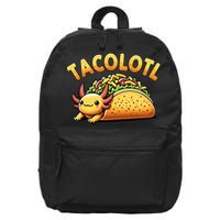 Taco Axolotl Lover Tacolotl Cute Mexican Axolotl 16 in Basic Backpack