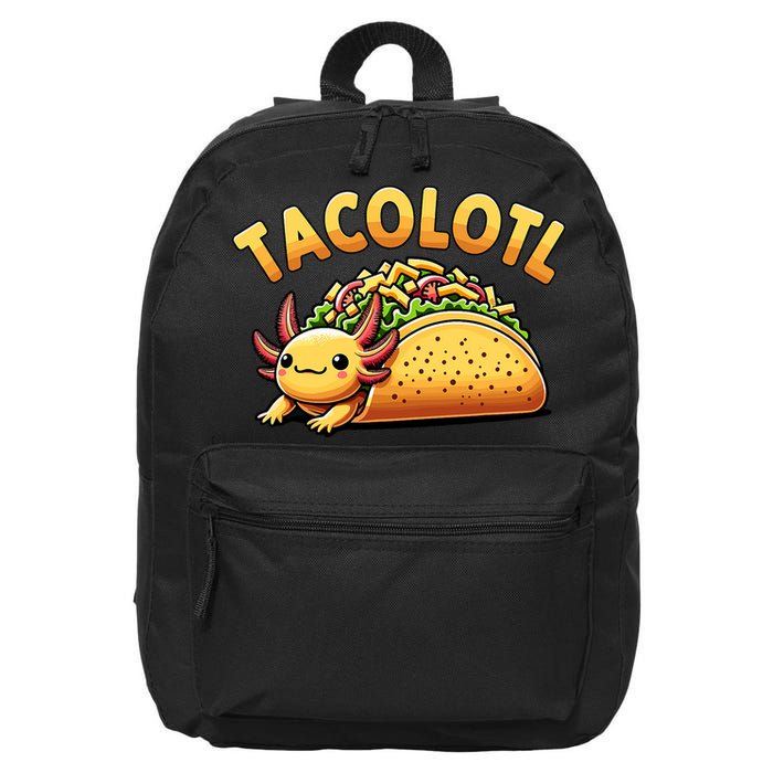 Taco Axolotl Lover Tacolotl Cute Mexican Axolotl 16 in Basic Backpack