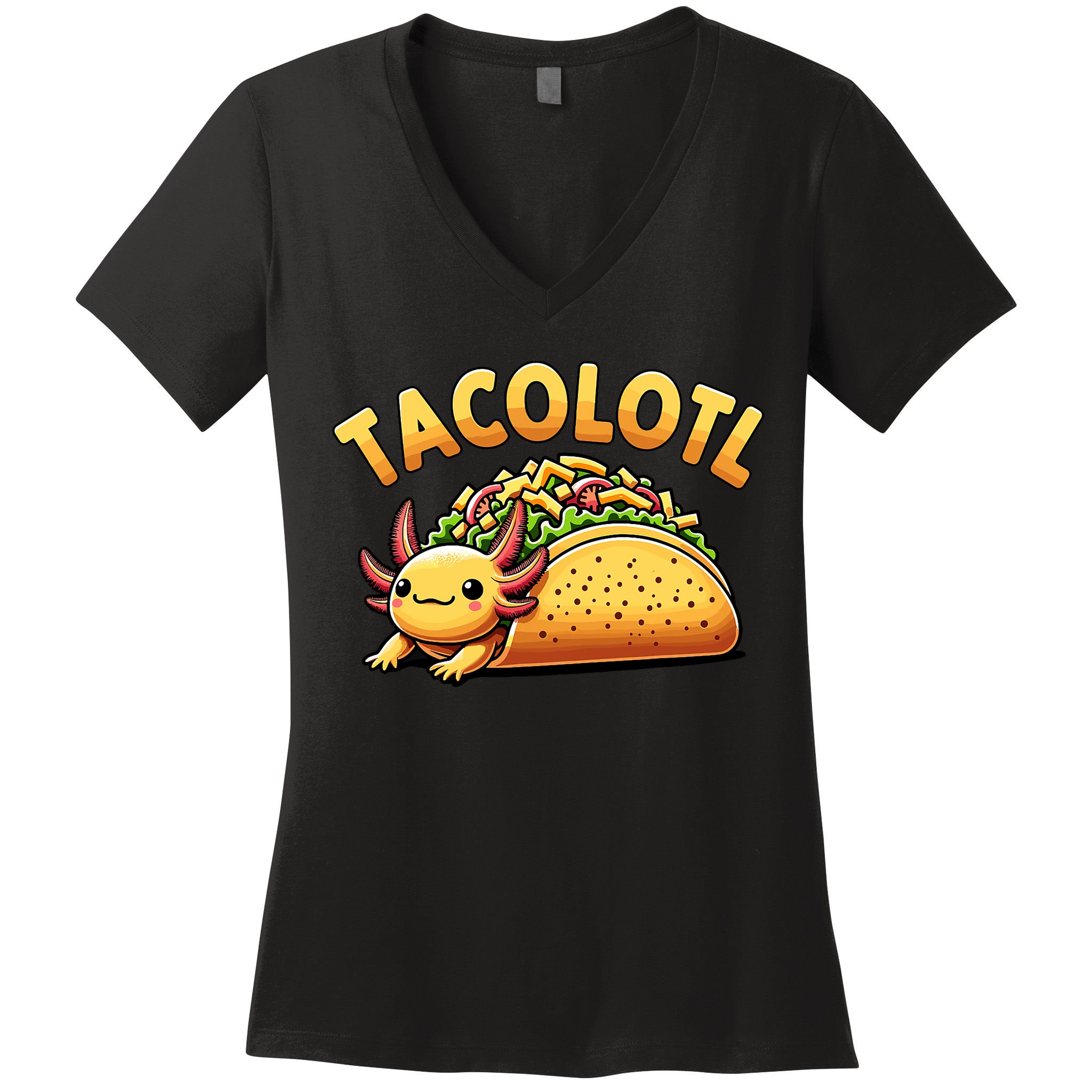 Taco Axolotl Lover Tacolotl Cute Mexican Axolotl Women's V-Neck T-Shirt