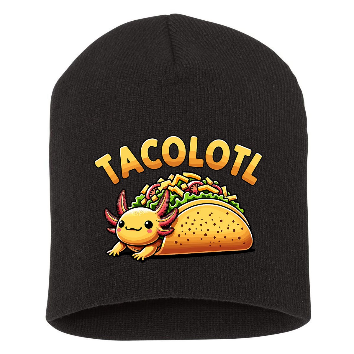 Taco Axolotl Lover Tacolotl Cute Mexican Axolotl Short Acrylic Beanie