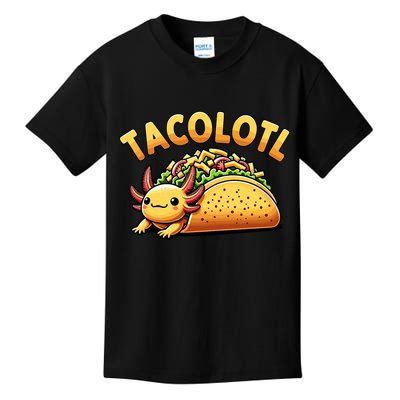 Taco Axolotl Lover Tacolotl Cute Mexican Axolotl Kids T-Shirt
