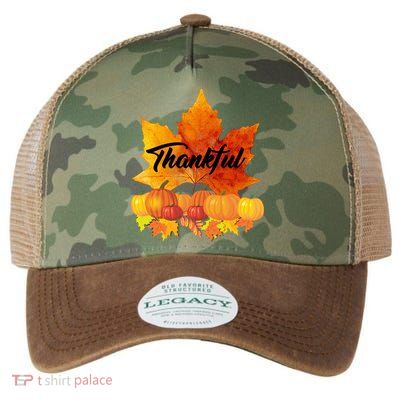 Thankful Autumn Leaves Thanksgiving Fall Legacy Tie Dye Trucker Hat
