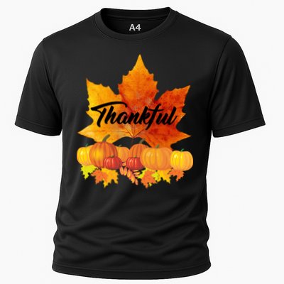Thankful Autumn Leaves Thanksgiving Fall Performance Shirt