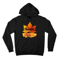 Thankful Autumn Leaves Thanksgiving Fall Hoodie