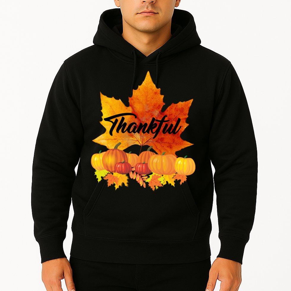 Thankful Autumn Leaves Thanksgiving Fall Hoodie