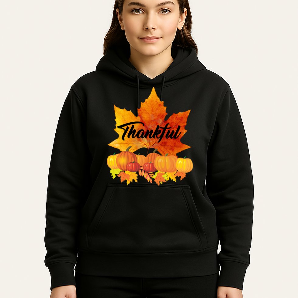 Thankful Autumn Leaves Thanksgiving Fall Hoodie