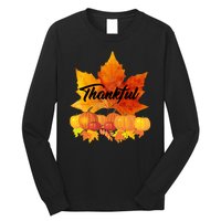 Thankful Autumn Leaves Thanksgiving Fall Long Sleeve Shirt