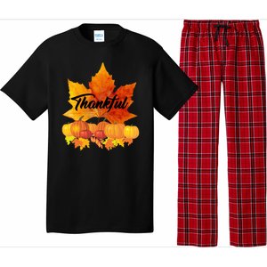 Thankful Autumn Leaves Thanksgiving Fall Pajama Set