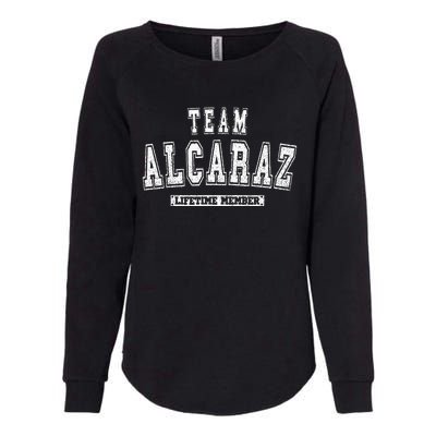 Team ALCARAZ Lifetime Member Family Last Name Womens California Wash Sweatshirt