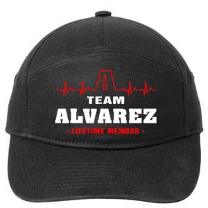 Team Alvarez lifetime member Proud Family Surname Alvarez 7-Panel Snapback Hat