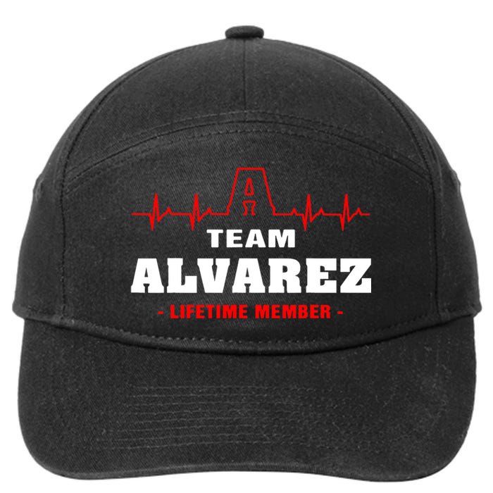 Team Alvarez lifetime member Proud Family Surname Alvarez 7-Panel Snapback Hat