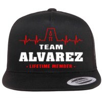 Team Alvarez lifetime member Proud Family Surname Alvarez Flat Bill Trucker Hat