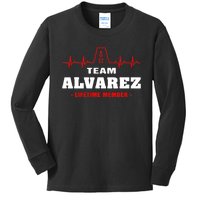 Team Alvarez lifetime member Proud Family Surname Alvarez Kids Long Sleeve Shirt