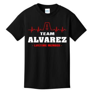 Team Alvarez lifetime member Proud Family Surname Alvarez Kids T-Shirt