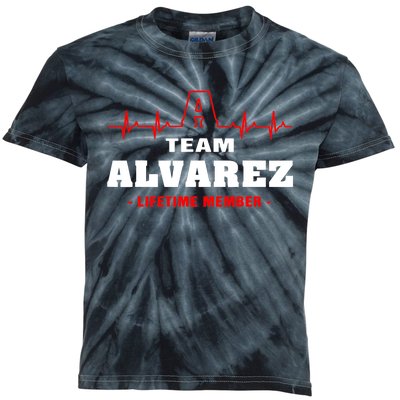 Team Alvarez lifetime member Proud Family Surname Alvarez Kids Tie-Dye T-Shirt