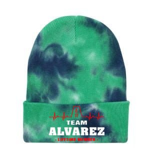 Team Alvarez lifetime member Proud Family Surname Alvarez Tie Dye 12in Knit Beanie