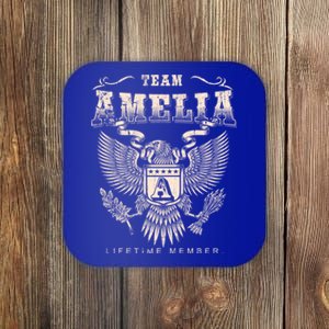 Team Amelia Lifetime Member Amelia Name Funny Gift Coaster