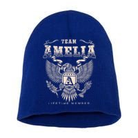 Team Amelia Lifetime Member Amelia Name Funny Gift Short Acrylic Beanie