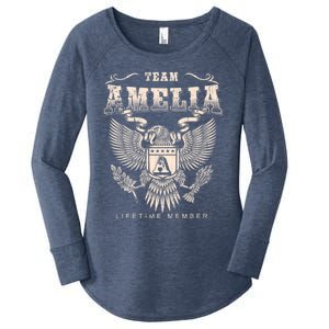 Team Amelia Lifetime Member Amelia Name Funny Gift Women's Perfect Tri Tunic Long Sleeve Shirt