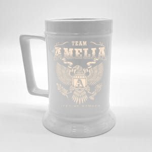 Team Amelia Lifetime Member Amelia Name Funny Gift Beer Stein