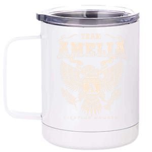 Team Amelia Lifetime Member Amelia Name Funny Gift 12 oz Stainless Steel Tumbler Cup