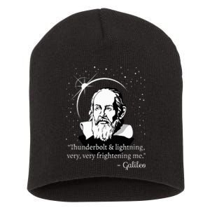 Thunderbolt And Lightning Galileo T Science Gift Short Acrylic Beanie