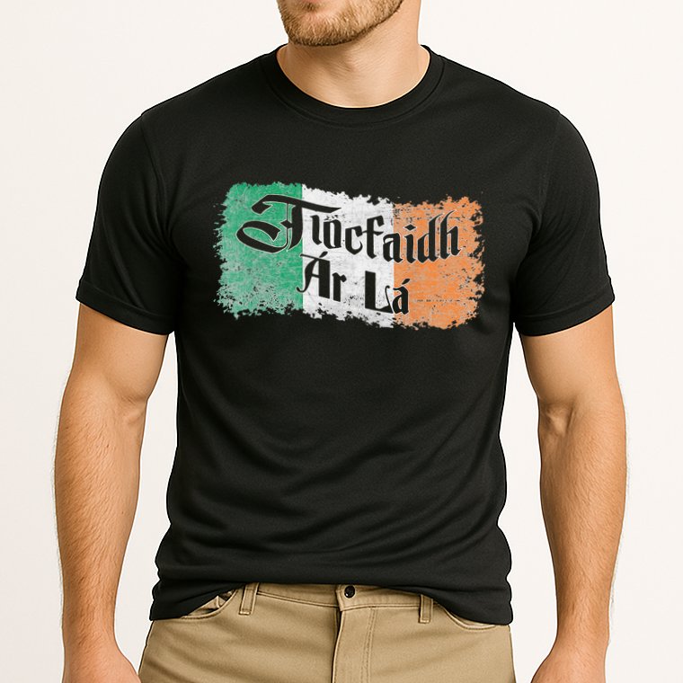 Tiocfaidh Ar La - Vintage Ireland Irish Flag Cooling Performance Crew T-Shirt