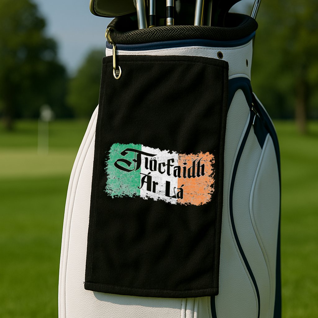Tiocfaidh Ar La - Vintage Ireland Irish Flag Golf Towel