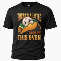 There's A Little Taco In This Oven Pregnancy Cooling Performance Crew T-Shirt