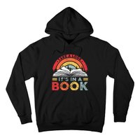 Take A Look Its In A Book Vintage Reading Bookworm Librarian Hoodie