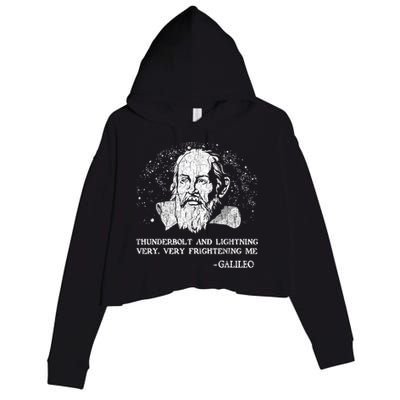 Thunderbolt And Lightning Galileo Retro Very Frightening Me Crop Fleece Hoodie