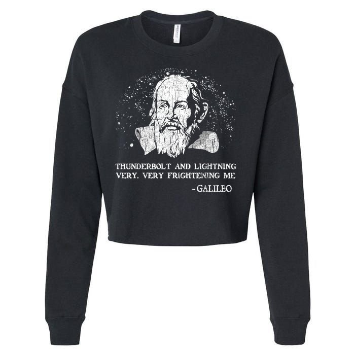 Thunderbolt And Lightning Galileo Retro Very Frightening Me Cropped Pullover Crew