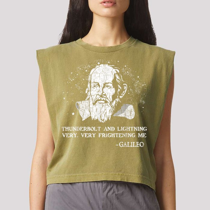 Thunderbolt And Lightning Galileo Retro Very Frightening Me Garment-Dyed Women's Muscle Tee