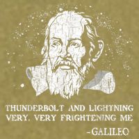 Thunderbolt And Lightning Galileo Retro Very Frightening Me Garment-Dyed Women's Muscle Tee