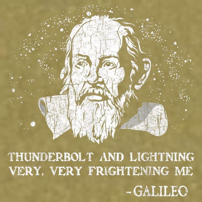Thunderbolt And Lightning Galileo Retro Very Frightening Me Garment-Dyed Women's Muscle Tee
