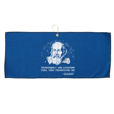 Thunderbolt And Lightning Galileo Retro Very Frightening Me Large Microfiber Waffle Golf Towel