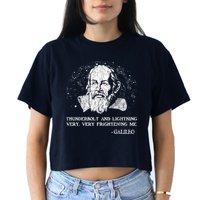 Thunderbolt And Lightning Galileo Retro Very Frightening Me Crop Top