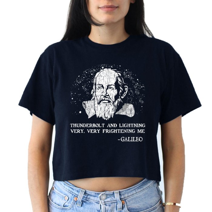 Thunderbolt And Lightning Galileo Retro Very Frightening Me Crop Top