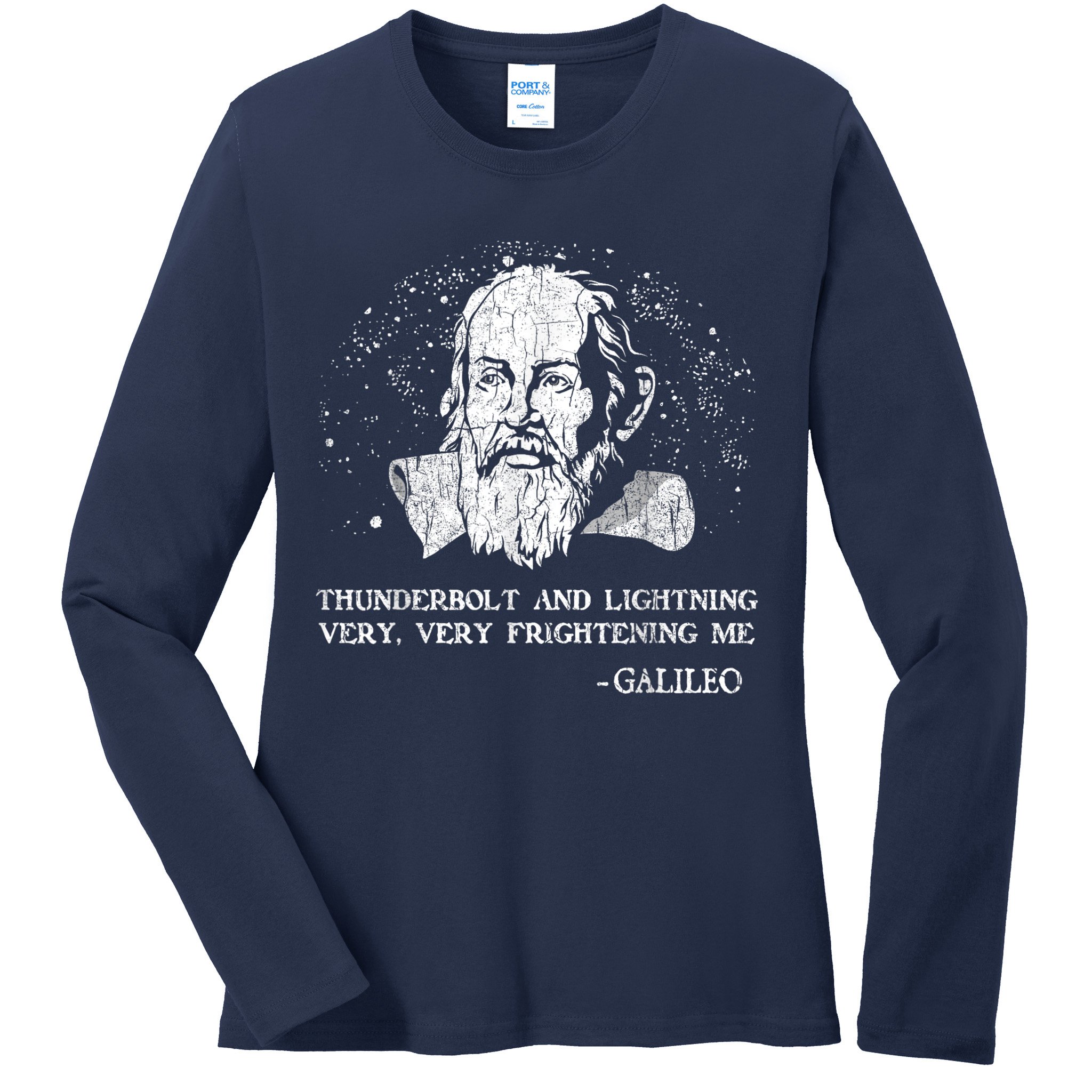 Thunderbolt And Lightning Galileo Retro Very Frightening Me Ladies Long Sleeve Shirt