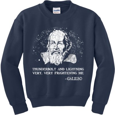 Thunderbolt And Lightning Galileo Retro Very Frightening Me Kids Sweatshirt
