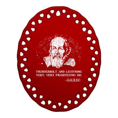 Thunderbolt And Lightning Galileo Retro Very Frightening Me Ceramic Oval Ornament