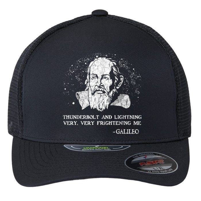 Thunderbolt And Lightning Galileo Retro Very Frightening Me Flexfit Unipanel Trucker Cap