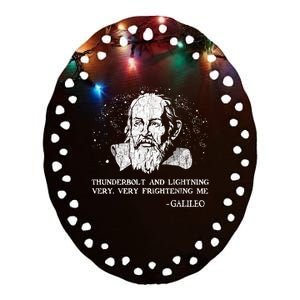 Thunderbolt And Lightning Galileo Retro Very Frightening Me Ceramic Oval Ornament